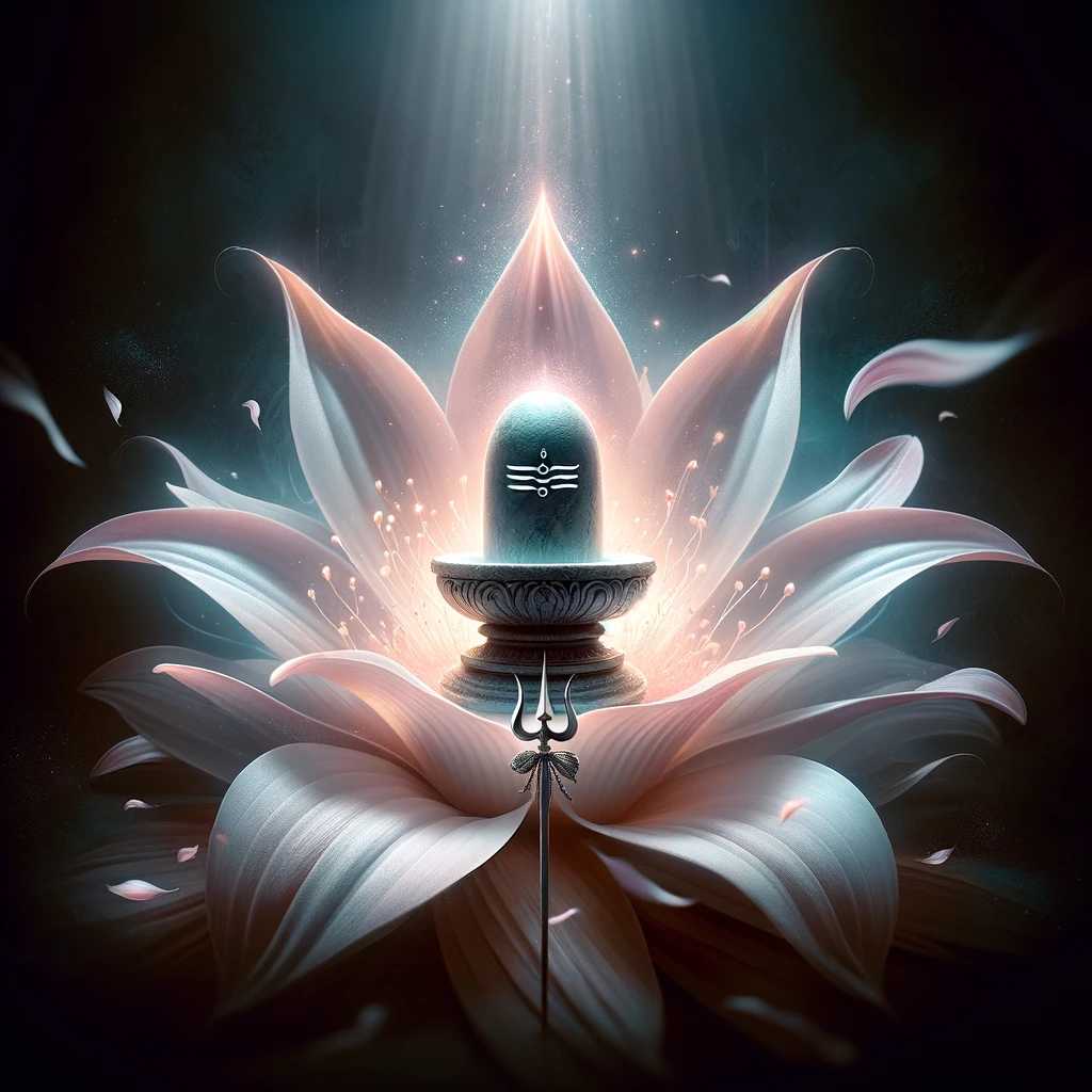 black-background-shivling-image