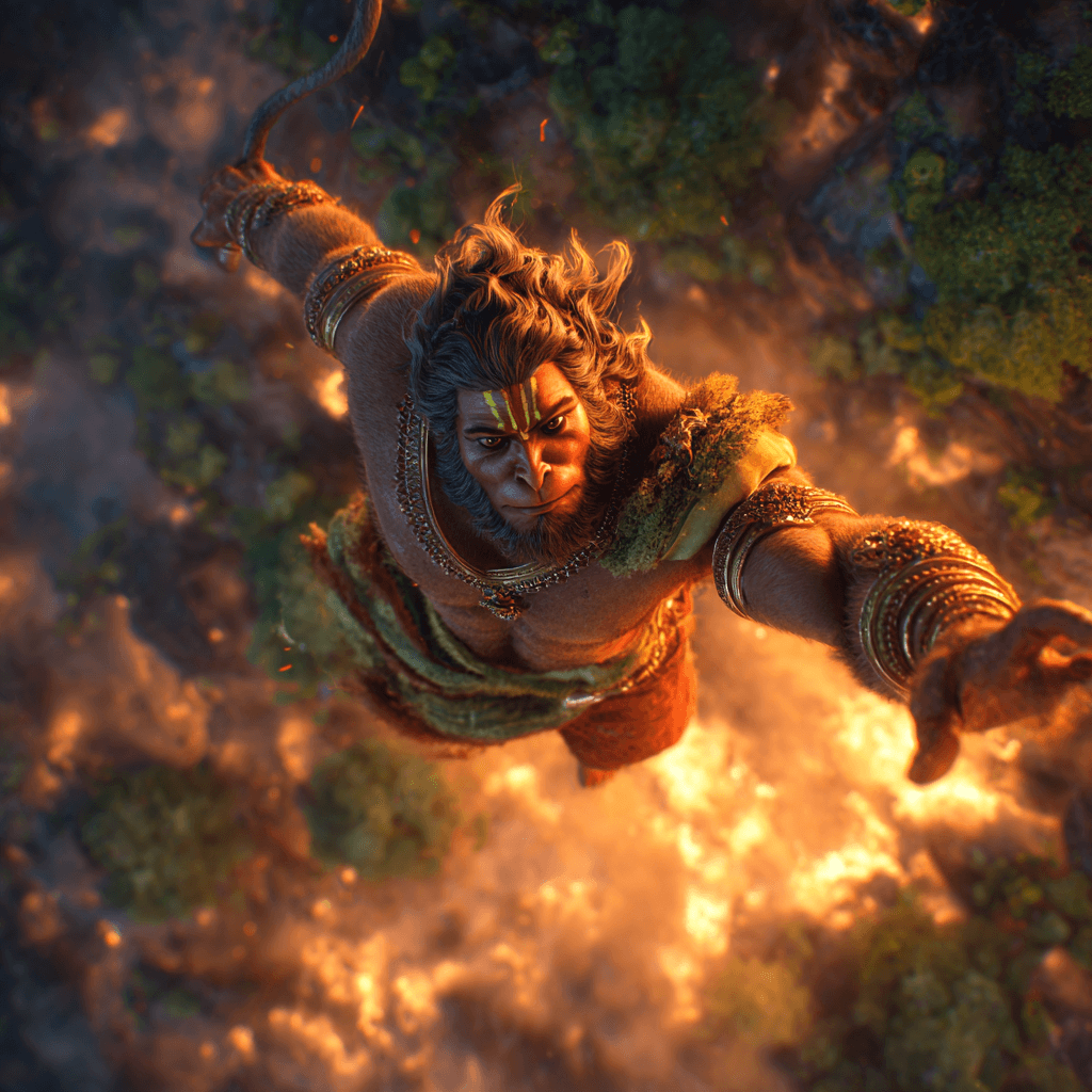 Hanuman in Lanka Wallpaper wallpapers