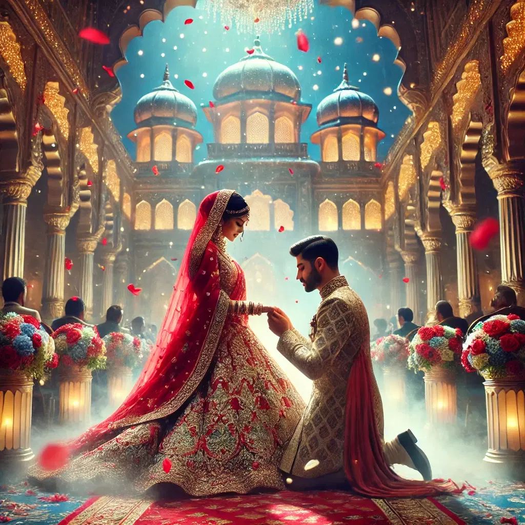 https://drive.gurucool.life/blogsImage/1721801151093.DALL·E-2024-07-24-11.35.15---A-grand-wedding-ceremony-set-in-a-majestic-palace,-with-a-bride-and-groom-dressed-in-traditional-Indian-attire.-The-bride-is-wearing-a-beautiful-red-l.webp