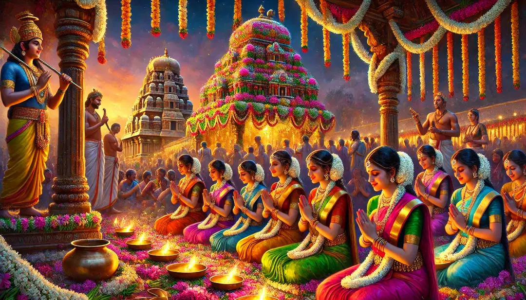 https://drive.gurucool.life/blogsImage/1722934472373.DALL·E-2024-08-06-14.24.15---A-vibrant-scene-depicting-the-Andal-Jayanti-celebrations-at-Srivilliputhur-Andal-Temple.-The-temple-is-adorned-with-colorful-flowers-and-illuminated-w.webp