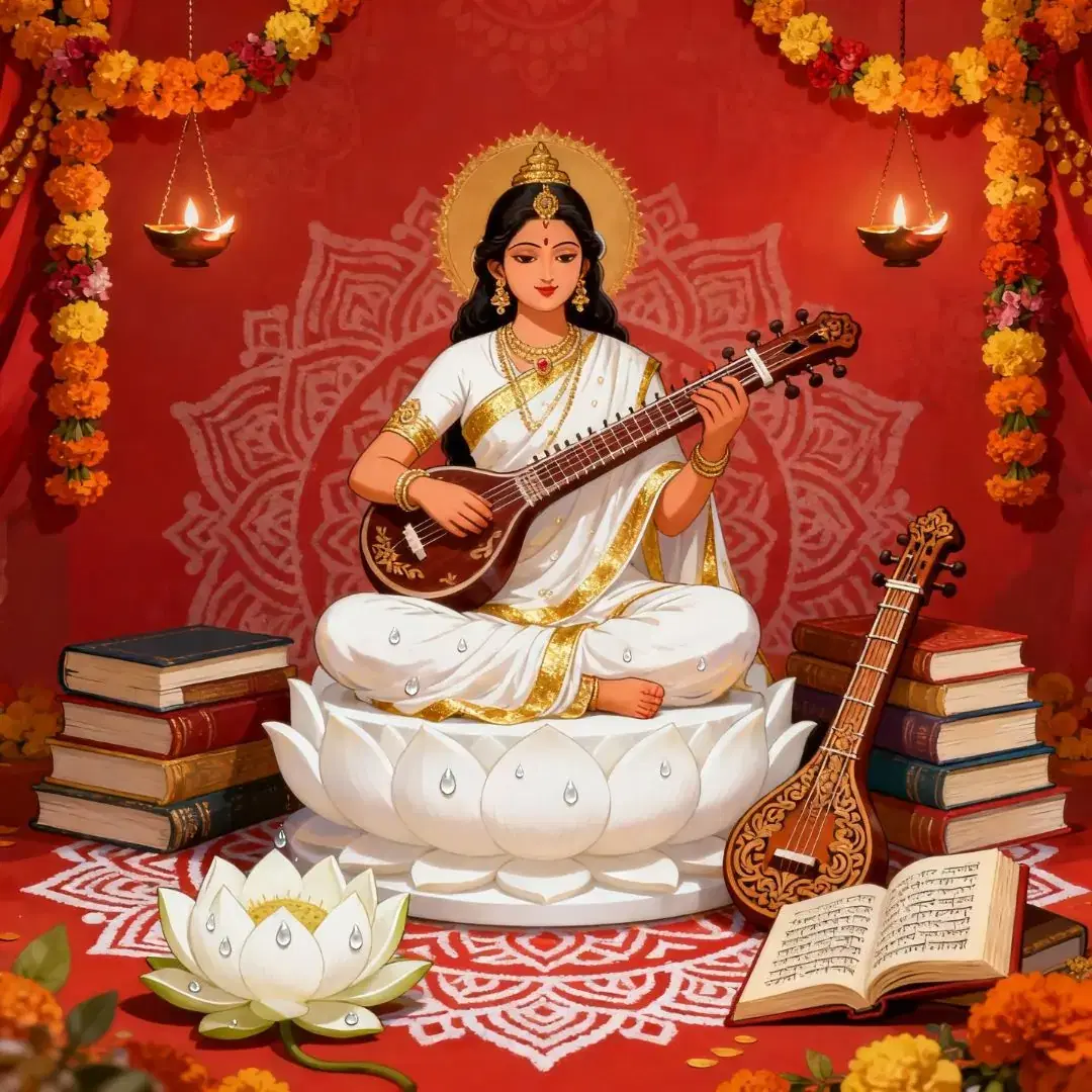 Saraswati puja 2025 (Navratri Special )